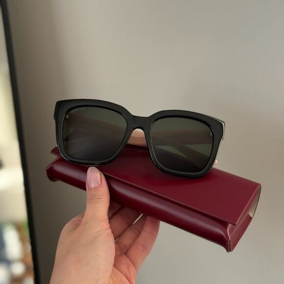 Gucci Women Sunglasses Black / Pink Grey Square GG1338S 006 NEW AUTHENTIC main image 9
